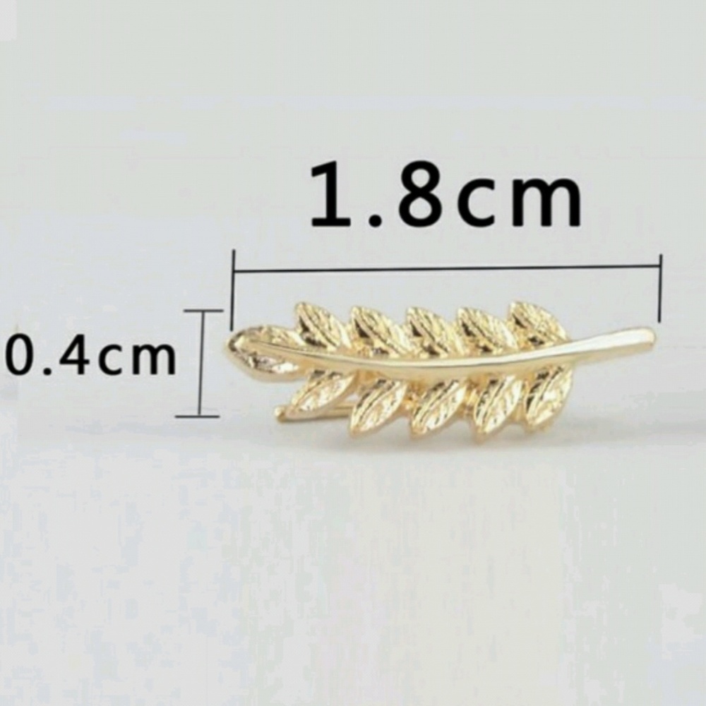 Only Silver Colored Leaf Climber Earrings Left! - Picture 3 of 6